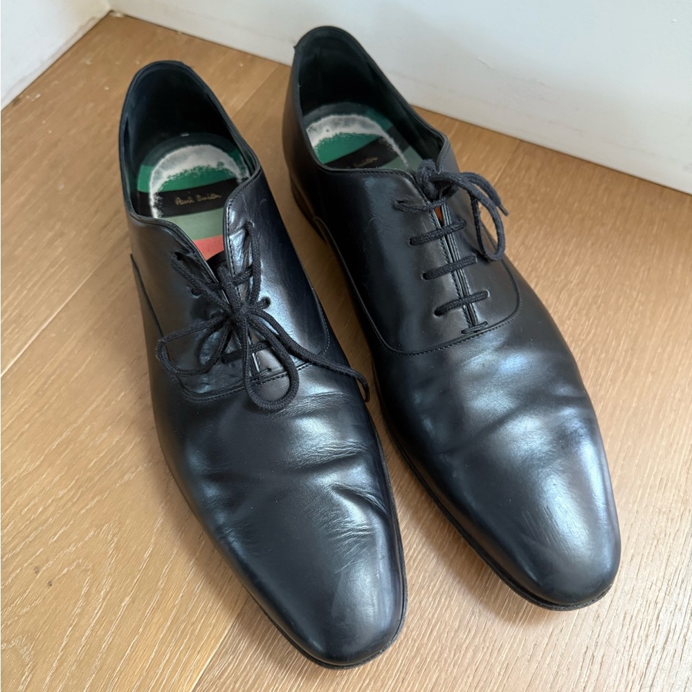 Paul Smith - 12US  Black Leather Men's Dress Shoes